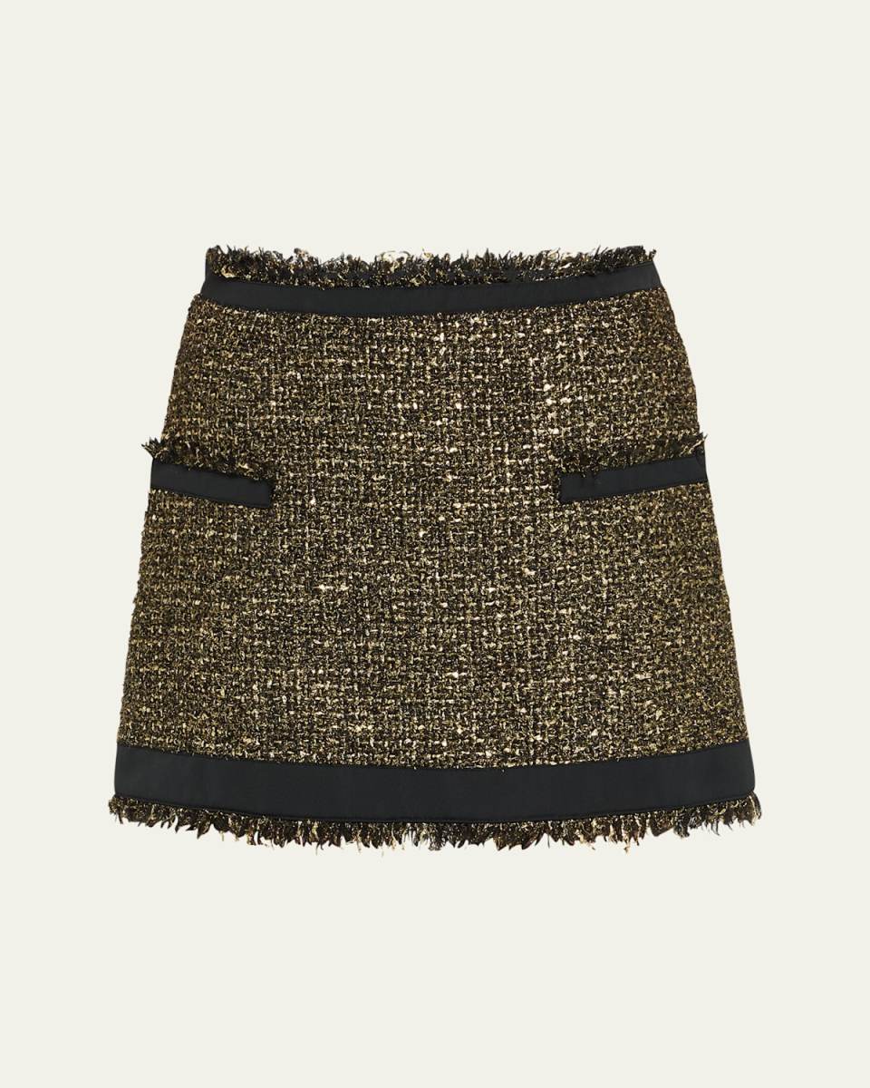 Aleena Sparkly Tweed Mini Skirt